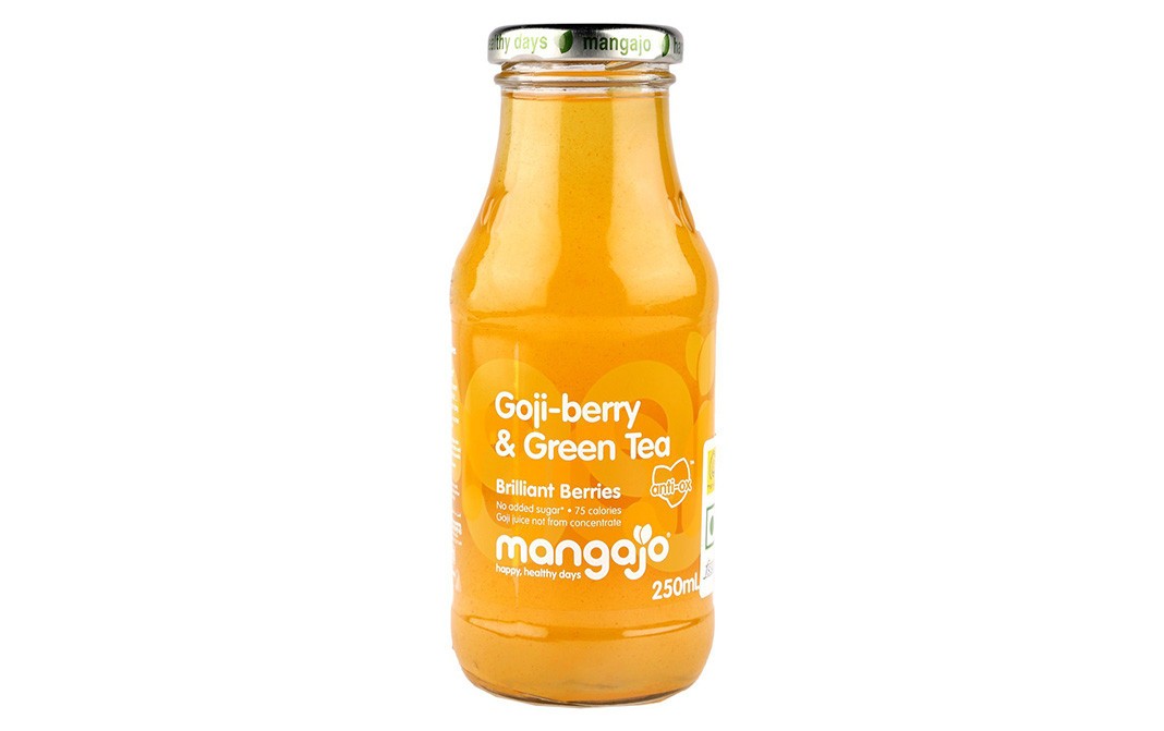 Mangajo Goji-Berry & Green Tea Brilliant Berries   Glass Bottle  250 millilitre
